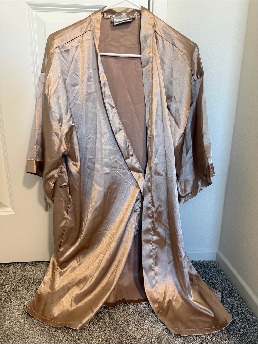 Silky Satin Kimono Robe in Champagne - Women Intimates & Sleepwear